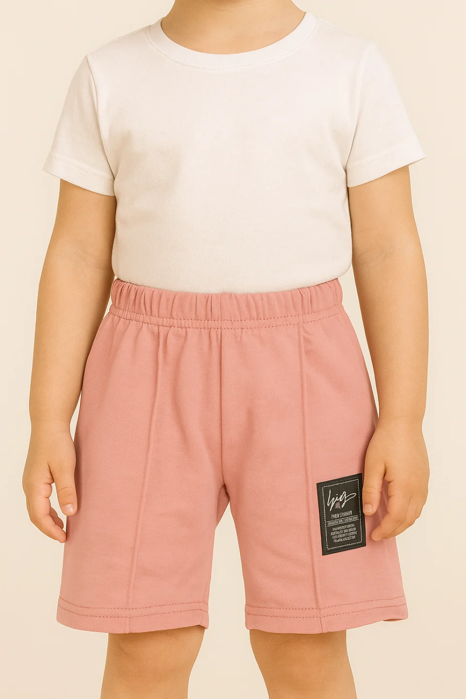 Pantaloni scurți sport copii cu dungă decorativă