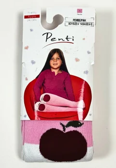 Dres fetițe Penti Pretty ,,Apple'', 240 Den- imprimeu măr, roz