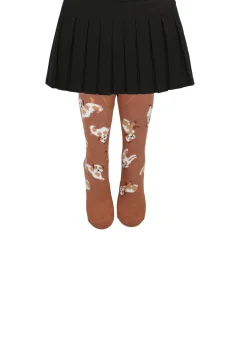 Dres copii maro cu cățeluș – model jucăuș și confortabil