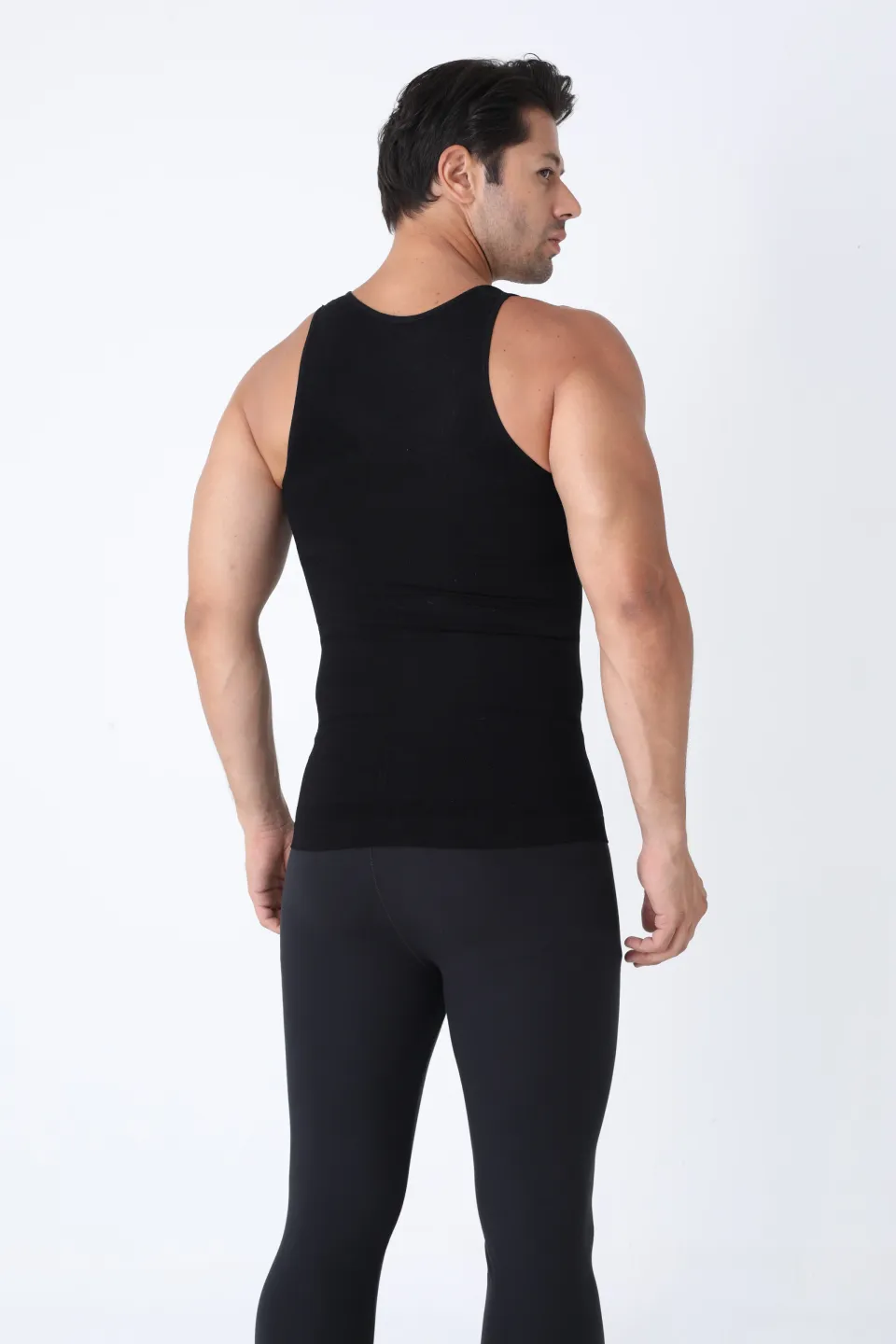 Maiou modelator bărbați – negru, fără cusături