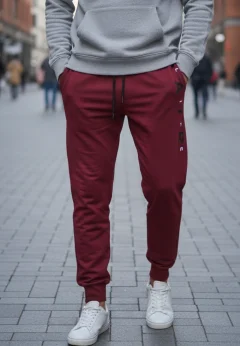 Pantaloni de trening bărbați Life Air, vișinii