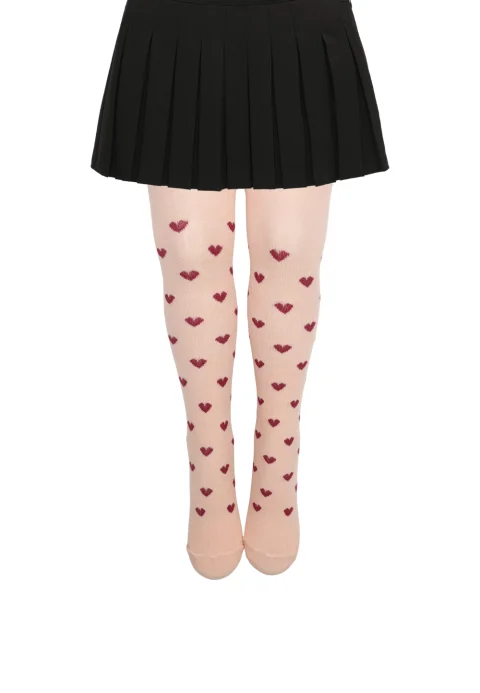 Dres copii somon cu inimioare roșii – model dulce și confortabil