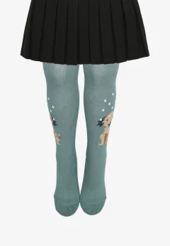 Dres copii verde cu cățeluș – model jucăuș și confortabil