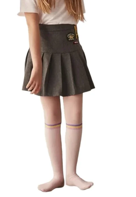 Dres fetițe Penti Young ,,Twist Line'', 30 den-  imprimeu dungi colorate, roz