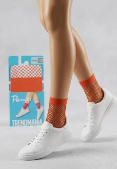 Sosete Penti „Party" – Dublu Strat (Dres + Plasă), Portocaliu