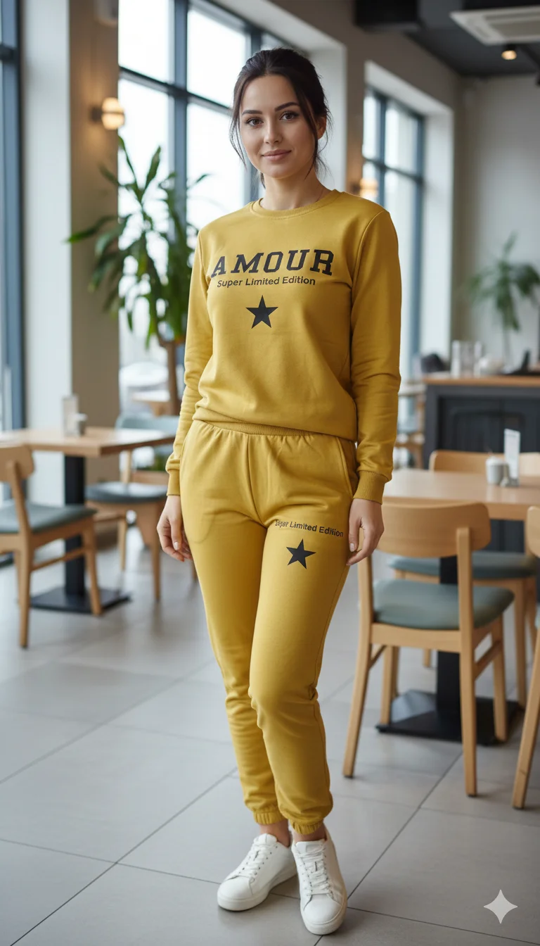 Trening damă mustar din 2 piese