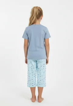 Pijama fete Paște, gri – tricou bumbac 100% și pantaloni