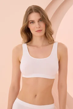 Bustieră cu Bretele Late NBB, Alb