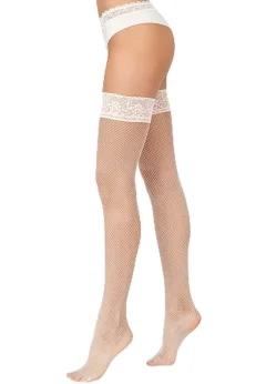 Dres Penti ,,Ince File'' Damă Tip Jartier, Model cu Plasă Fină- Alb