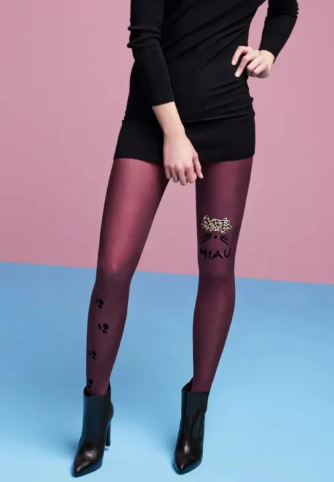 Dres Penti Lovely 40 DEN ,,Cat Mask" – Mov, Opac