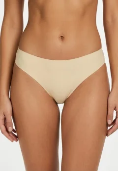 Chilot damă fără cusături , cu margine moale, tip slip, culoare bej