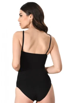 Body modelator negru dama, material elastic si respirabil
