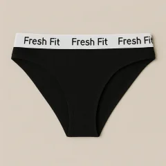 Chilot clasic Fresh Fit din bumbac și elastan-negru