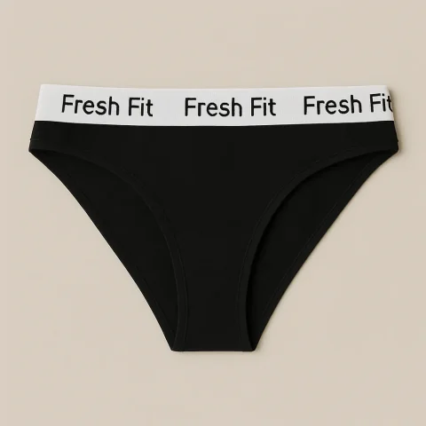Chilot clasic Fresh Fit din bumbac și elastan-negru