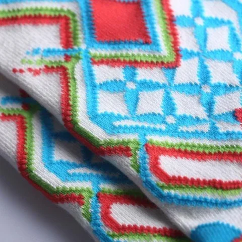 Set 3 Perechi Șosete Damă RETRO Fără Cusături - Imprimeu Scratch