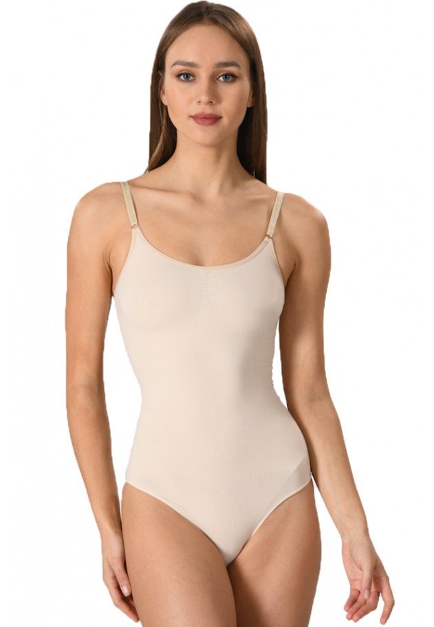 Body modelator dama, material elastic de culoare BEJ