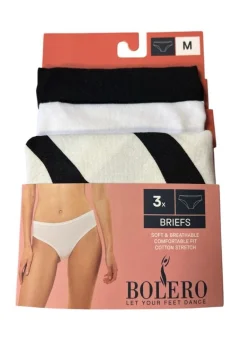 Chiloți clasici damă – set 3 bucăți, alb & negru