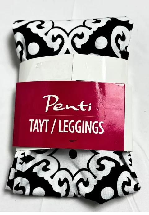 Colanți damă Penti subțiri- material mat si opac, culoare alb-negru