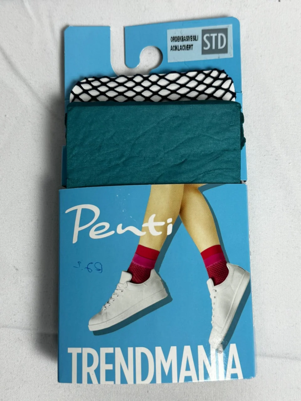 Set șosete scurte Penti Trendmania– Dublu strat (dres verde + plasă albastră)