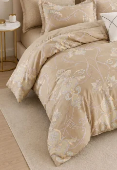 Lenjerie de pat finet cu elastic 6 piese – model royal beige