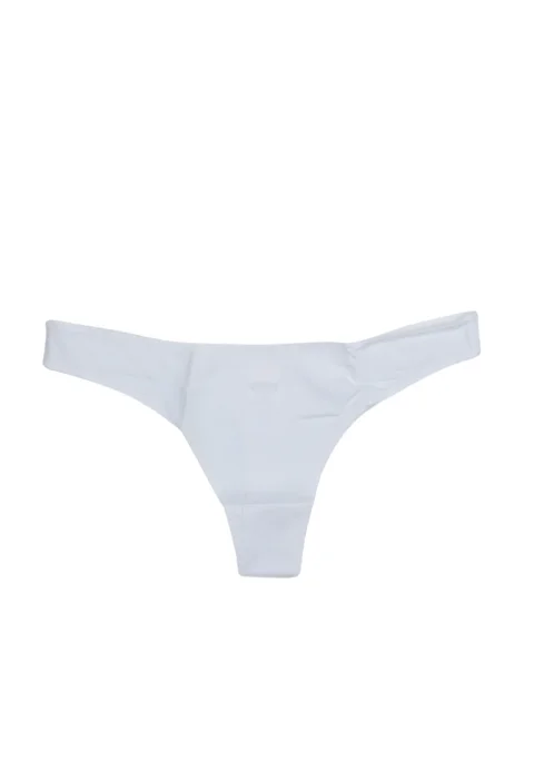 Chiloți Tanga Albi Ultra-Moale și Invisibili — imagine 1
