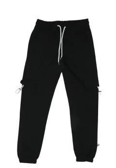 Pantaloni de trening damă negri cu șiret