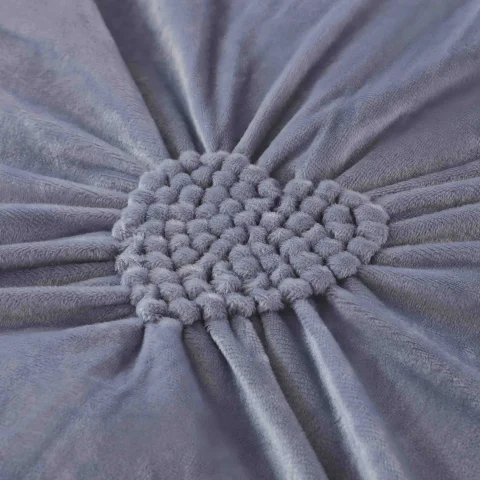 Lenjerie de pat din catifea cu pliuri si dantela, 4 piese, pentru pat dublu, culoare MOV