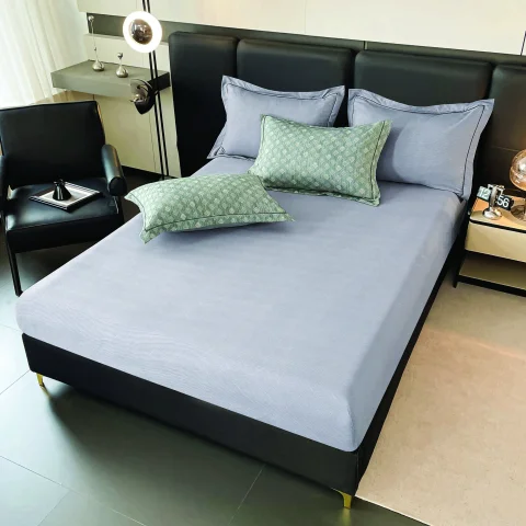Lenjerie de lux in cutie cadou, bumbac finet, 6 piese, GRII LUX-2182 — imagine 3