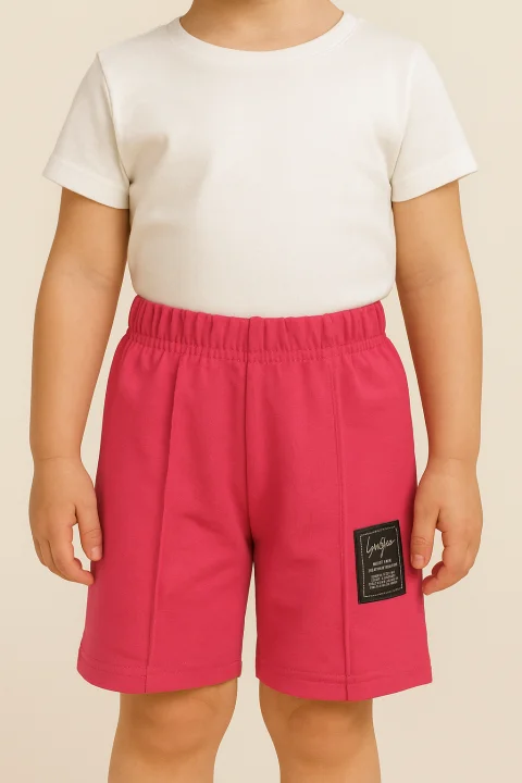 Pantaloni scurți sport copii cu dungă decorativă