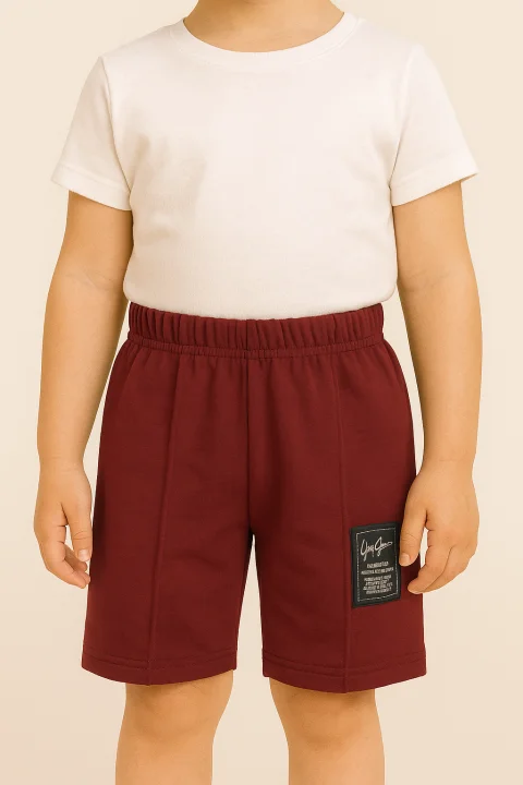 Pantaloni scurți sport copii cu dungă decorativă