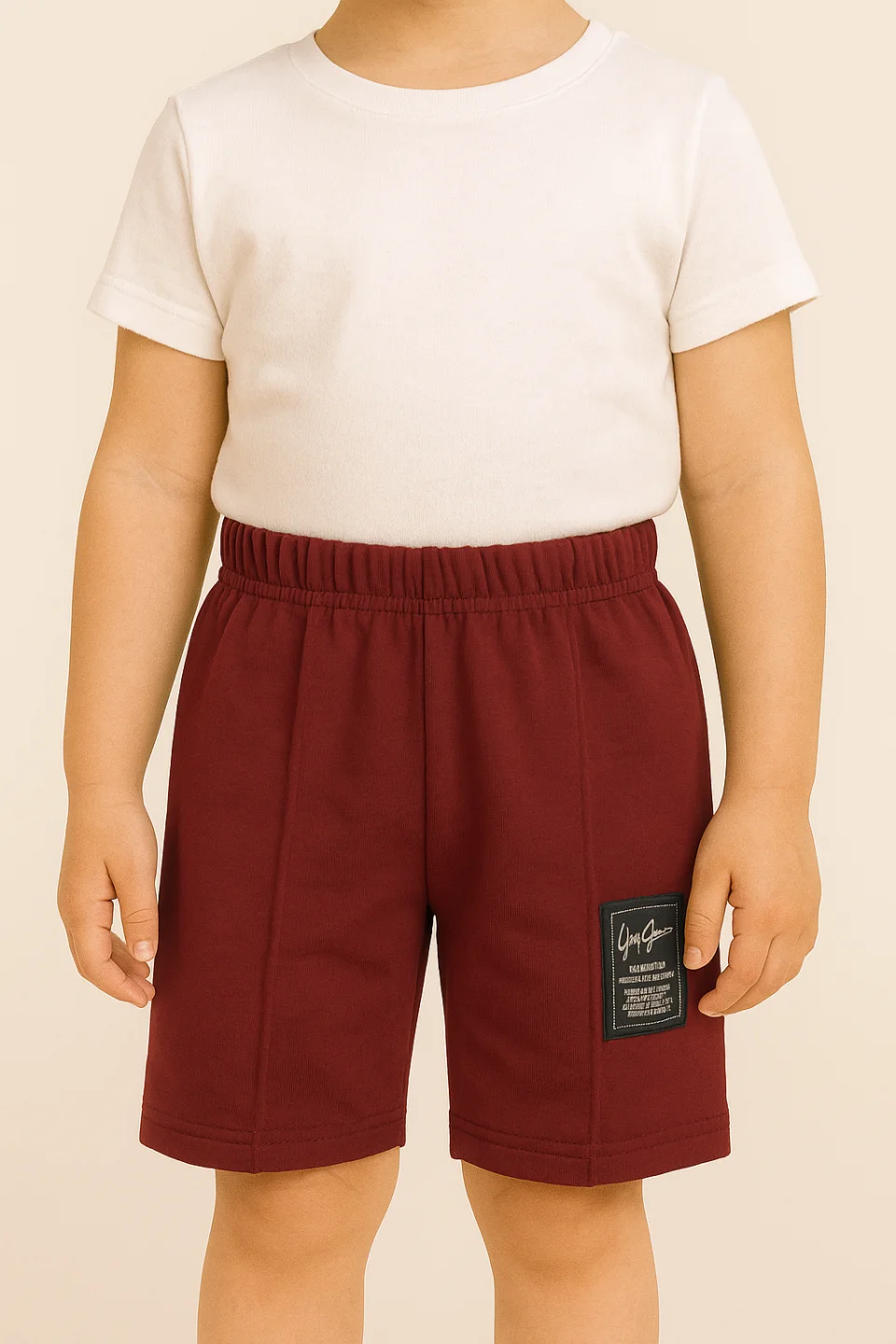 Pantaloni scurți sport copii cu dungă decorativă