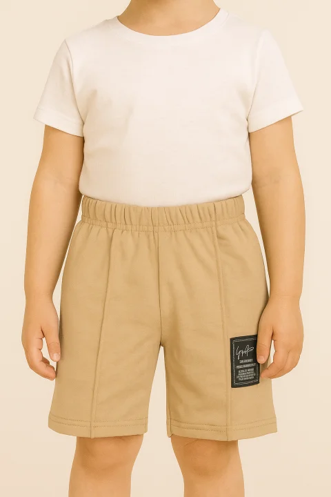 Pantaloni scurți sport copii cu dungă decorativă