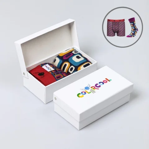 Set Barbati Boxeri și Șosete Retro Vibes