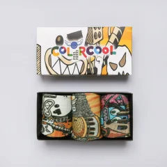Set 3 Perechi Șosete Bărbătești GRAFFITI Fără Cusături - Confort și Stil