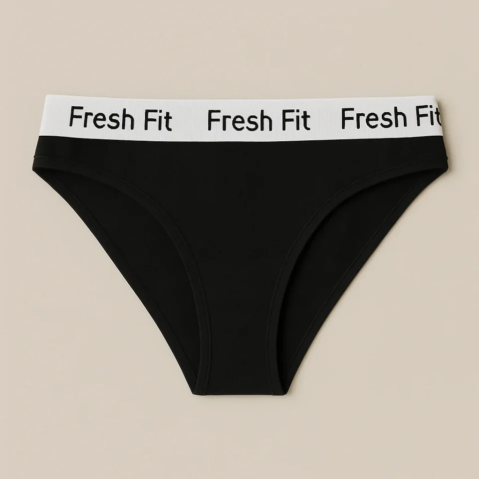 Chilot clasic Fresh Fit din bumbac și elastan-negru
