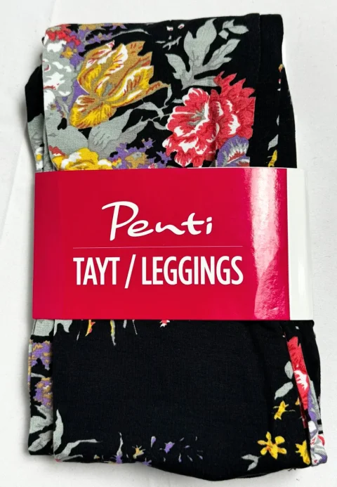 Colanți Penti, model înflorat multicolor, 97% vâscoză, 3% elastan „Flower”