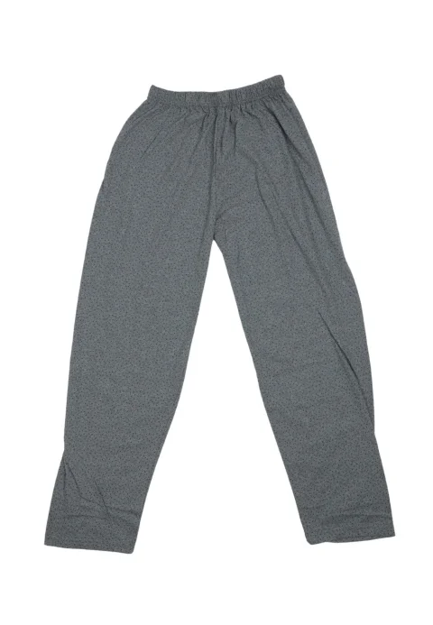 Pantaloni lungi de pijama bărbătești cu elastic în talie, culoare gri deschis