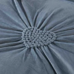 Lenjerie de pat din catifea cu pliuri si dantela, 4 piese, pentru pat dublu, culoare BLUMARIN
