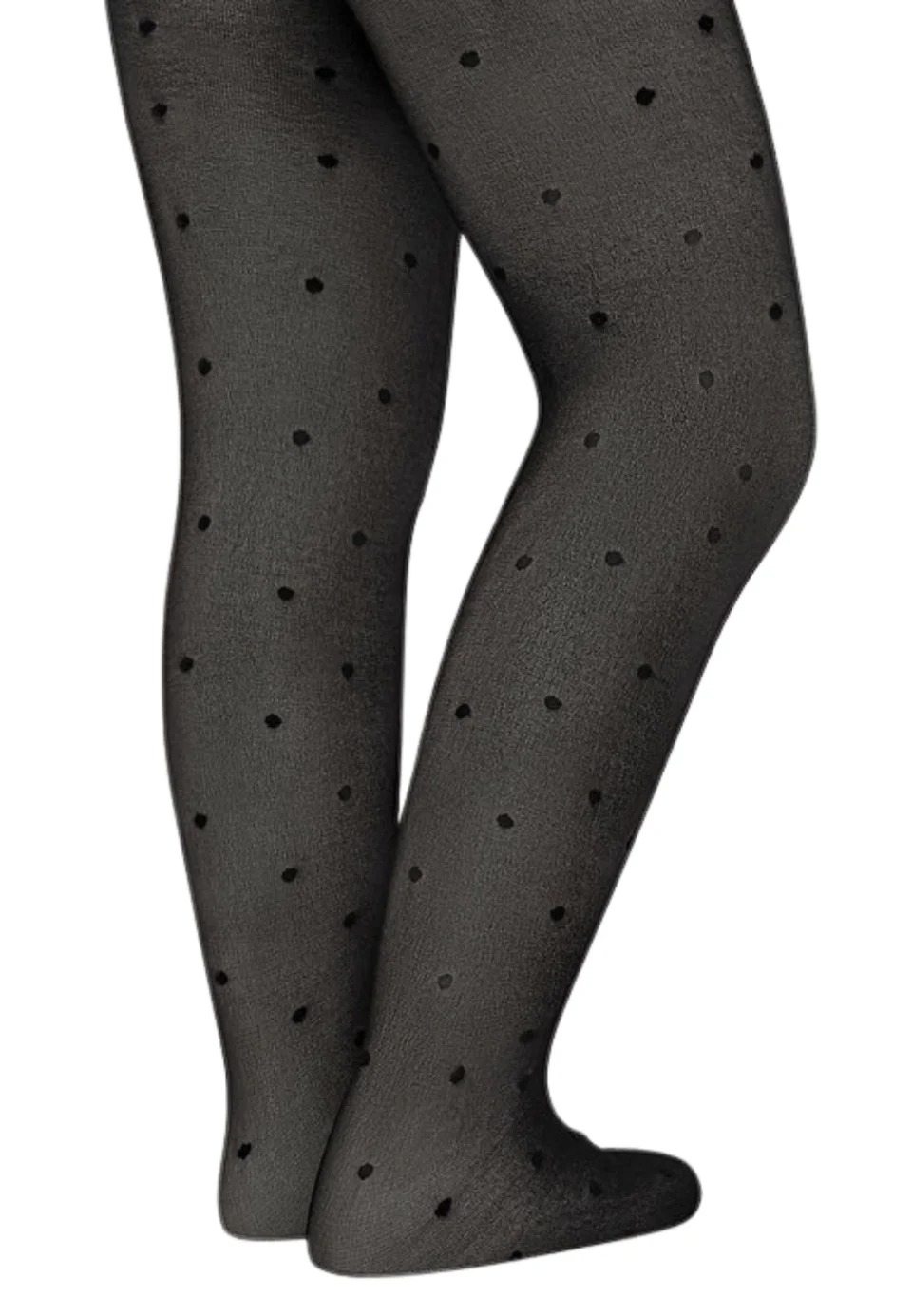 Dres fetițe Penti Young ,,Stil'', 20 den- mat, imprimeu buline, negru