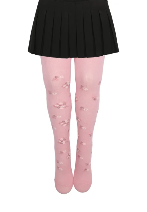 Dres copii roz cu floricele, moale și confortabil