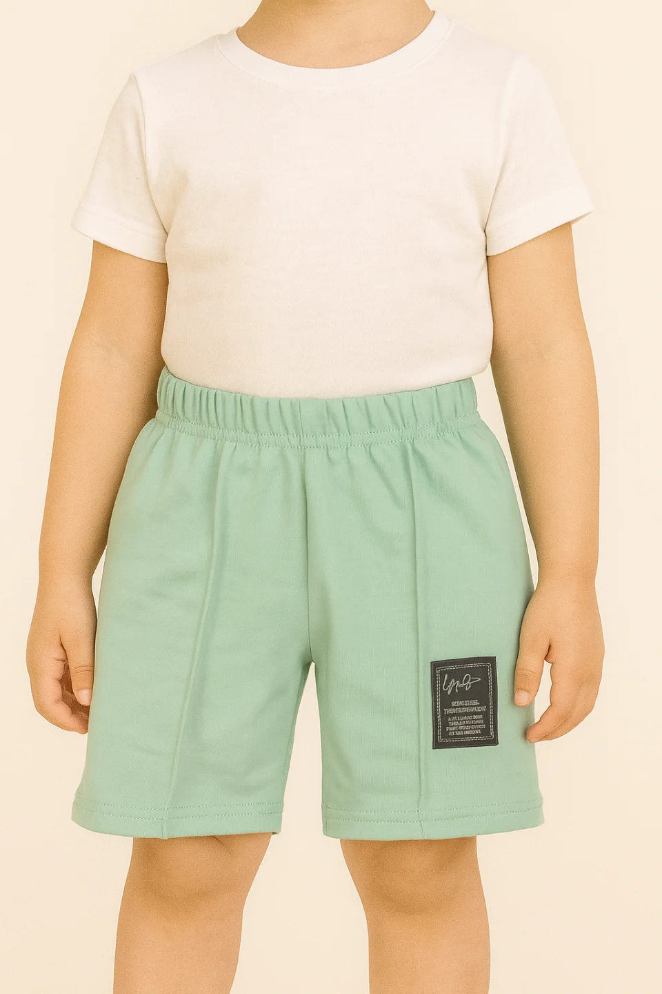 Pantaloni scurți sport copii cu dungă decorativă