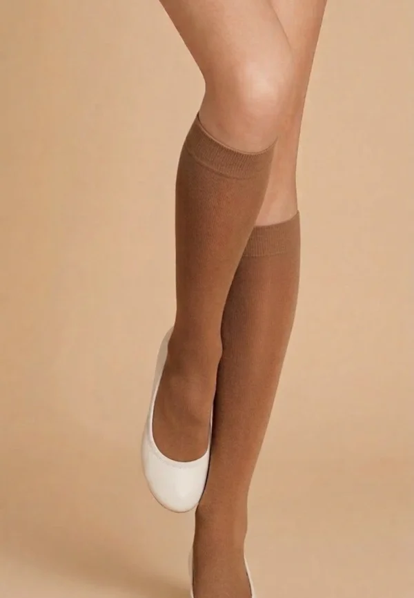 Șosete Damă Penti Natural Extra Cotton – Până la Genunchi – Nude
