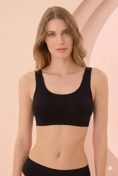 Bustieră cu Bretele Late NBB, Negru