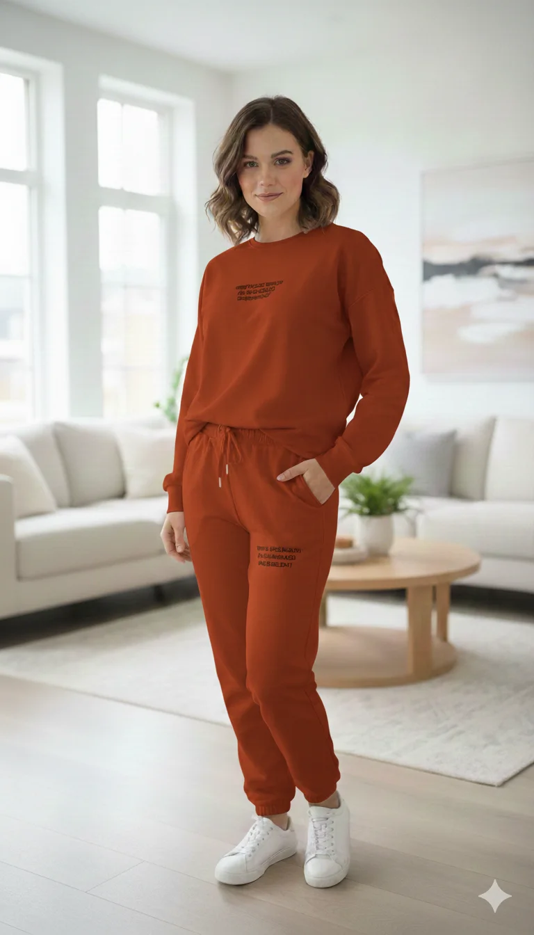 Trening damă roz caramiziu din 2 piese