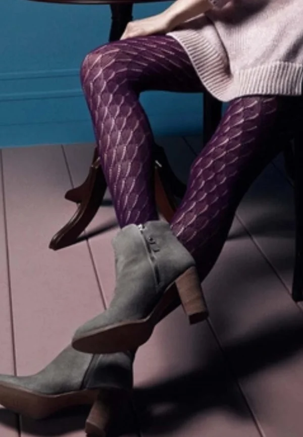 Dres damă Penti Colosio „Mirella”- Model croșetat cu plasă groasă, culoare mov