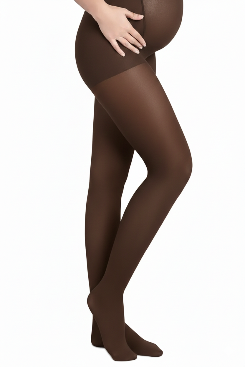 Dres Penti 40 DEN pentru gravide – Mat, Opac, Maro