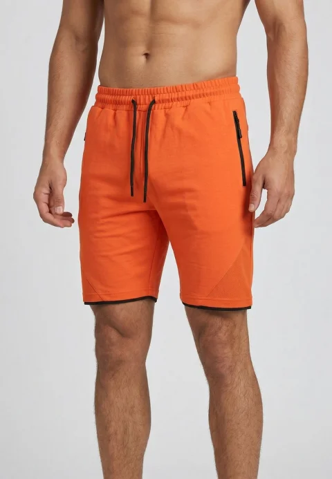 Pantaloni scurți bărbătești cu imprimeu, croială lejeră