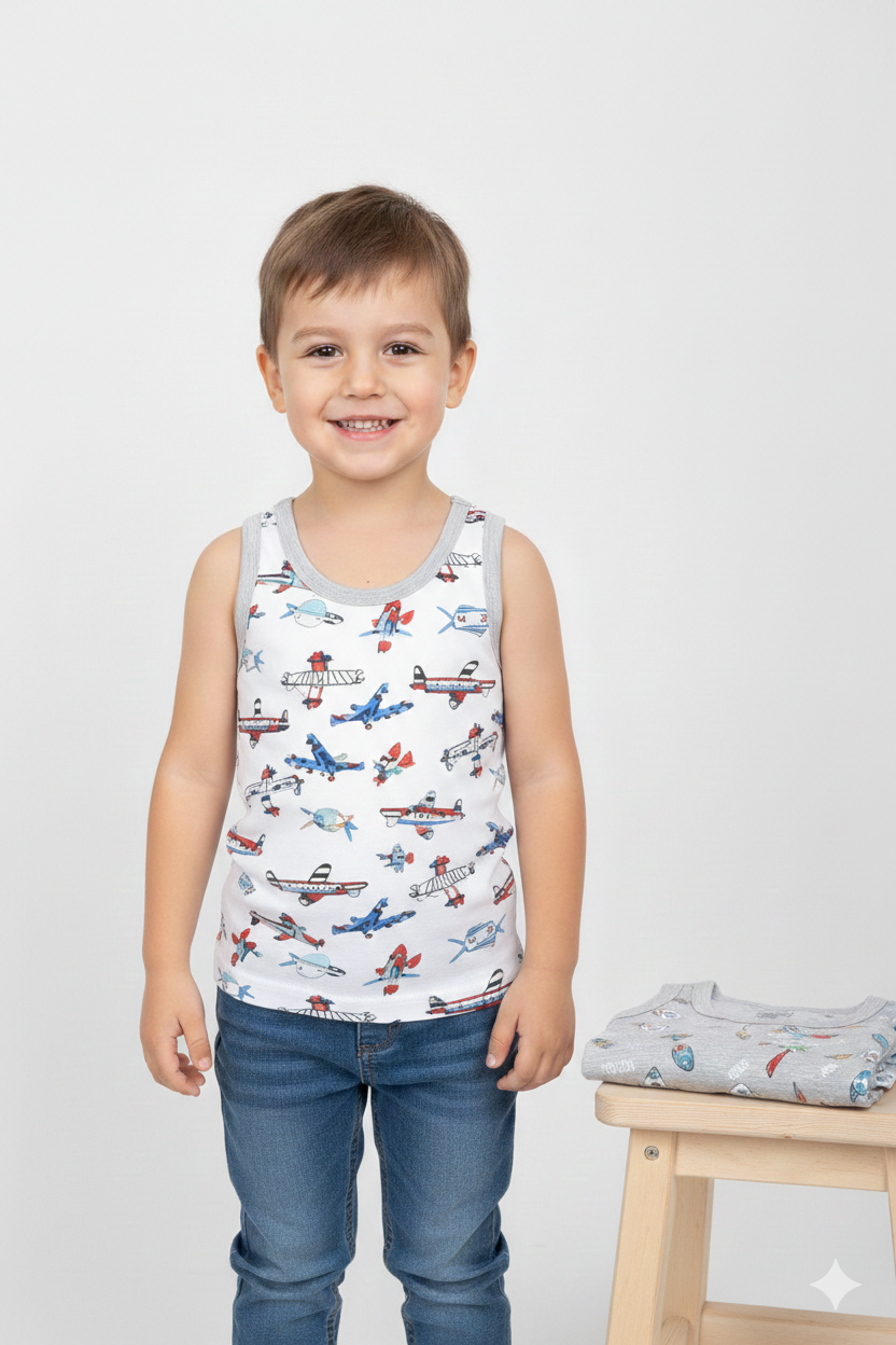 Set 2 Maiouri Băieți – Multicolor, Bumbac și Elastan