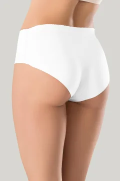 Chilot damă fără cusături , cu margine de silicon moale, tip slip, culoare alb