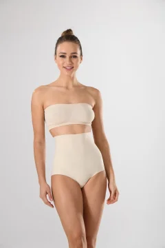 Corset damă modelator fara cusaturi si talie înaltă, culoare bej